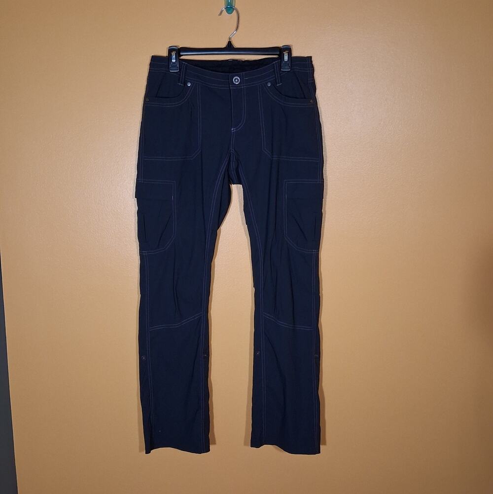 KUHL Women’s Roll-Up Hiking Pants Size 10 Regular Dark Gray Nylon Stretch Cargo